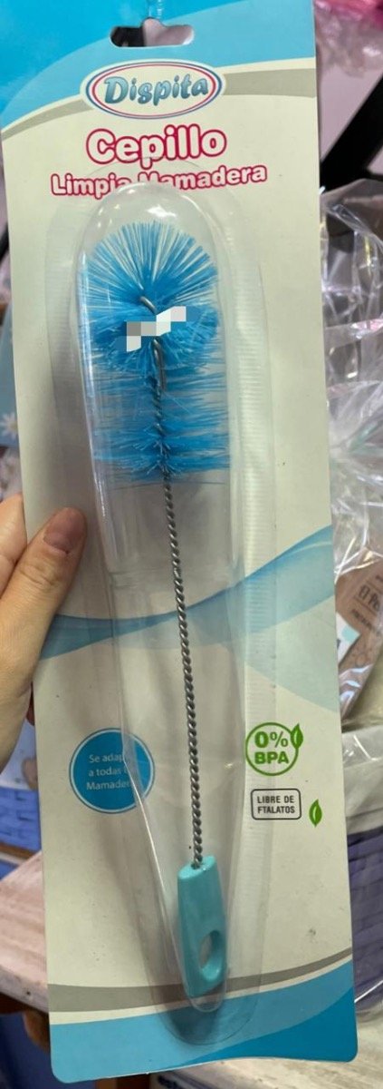 Producto - Cepillo limpia mamadera Dispita celeste