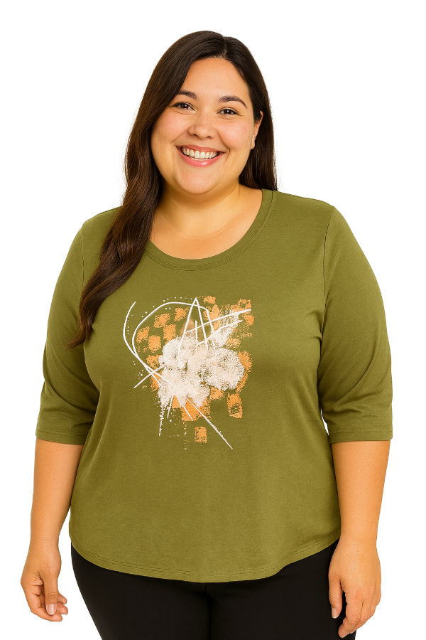 Producto - Art 44 Remera modal viscosa 3/4 estampa 3