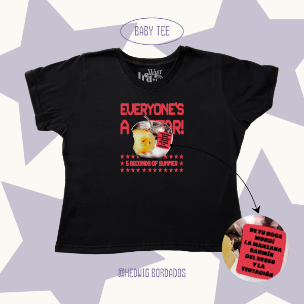 Baby tee 5SOS bite the apple #1