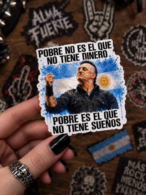 Producto - Sticker Ricardo Iorio // Pobre no es el que no tiene dinero