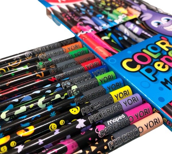 Producto - Lapices de colores Maped x12 Monster + NOMBRE Y APELLIDO