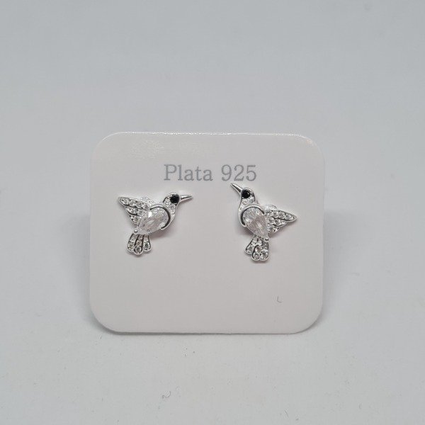 Producto - Aros colibri cubic plateado