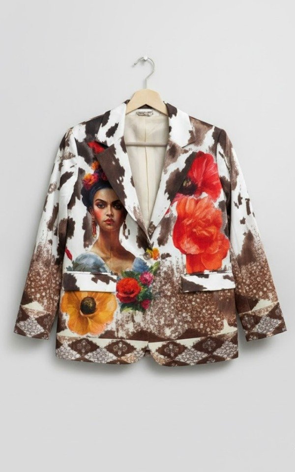 Producto - SACO ESTAMPADO FRIDA. 110 CONTORNO /70 LARGO