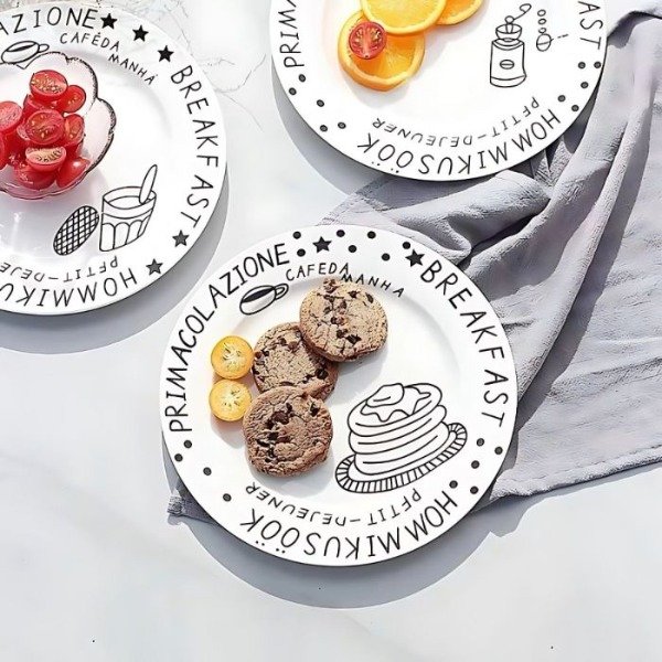 Producto - Plato Playo De Ceramica Breakfast