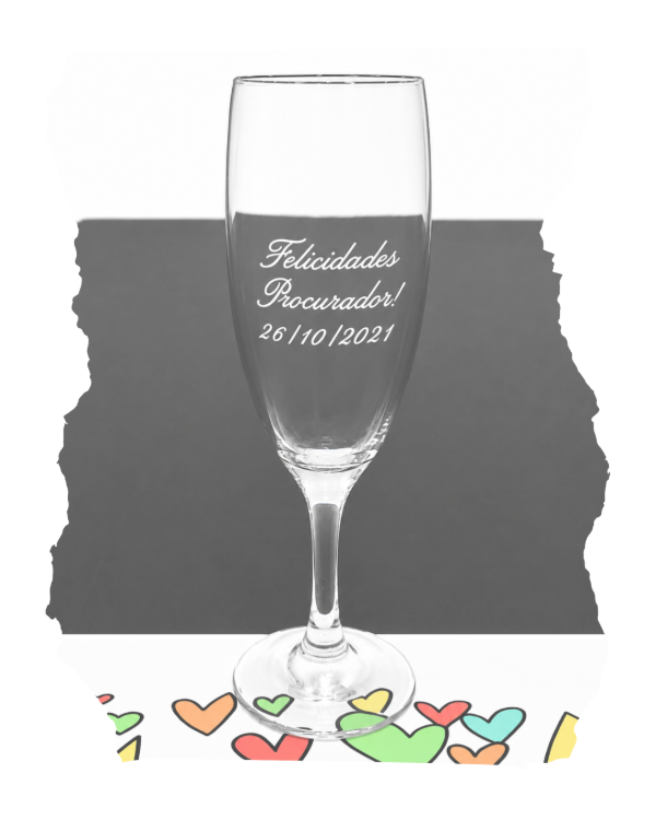 Producto - Copa de champagne - Felicidades procurador - 0