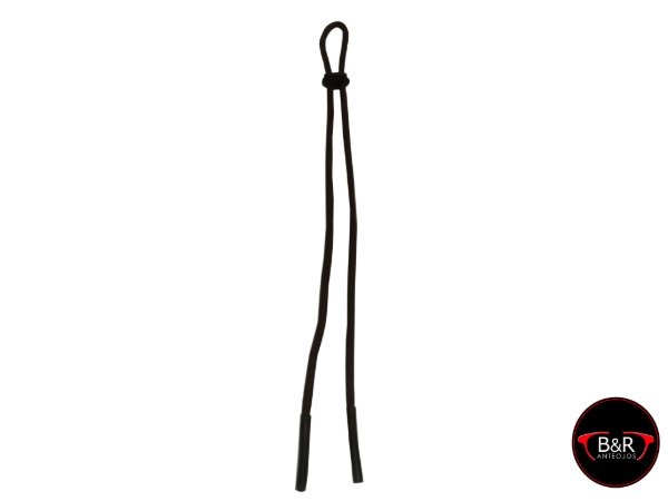 Producto - Cordón elástico negro liso puntera goma