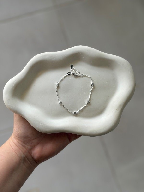 Producto - Pulsera con cubics de corazones - 0