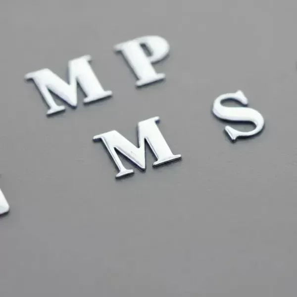 Producto - 130 mini letras plateadas sticker - 1