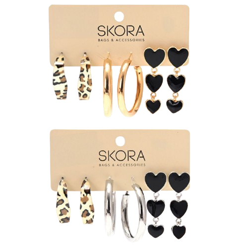 Producto - Set de Aros Animal Print x3u 44480