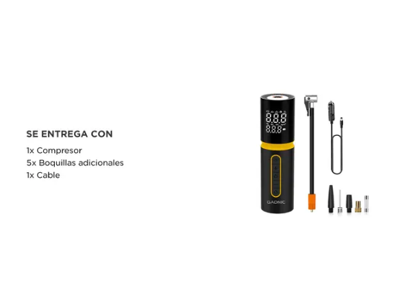 Producto - Compresor De Aire 100W 12V Digital -Gadnic (AV000417) - 6