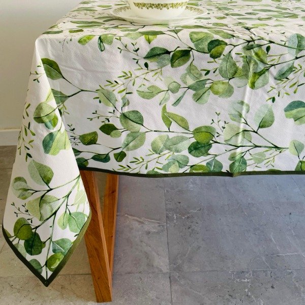 Producto - Mantel impermeable Sendero Natural 140x150 cm  para 4 personas