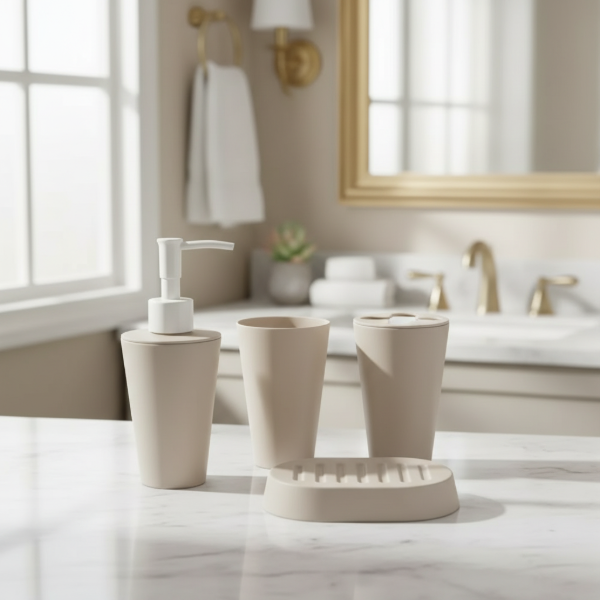 Producto - Kit Accesorios Para Baño Bathroom Beige