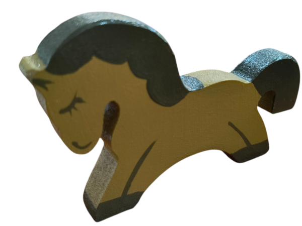 Producto - Caballito de madera. Animales de la granja