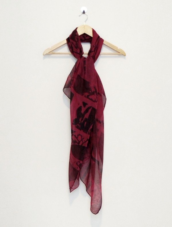 Producto - Pañuelo MEGA -bordo y negro- - 1
