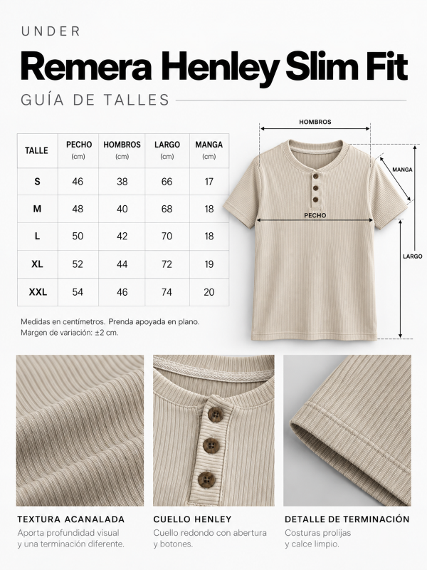 Producto - Remera Henley Slim Fit Negra - 9