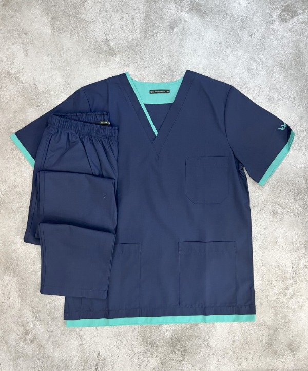 Producto - POLO (Azul detalle Verde Clínica)