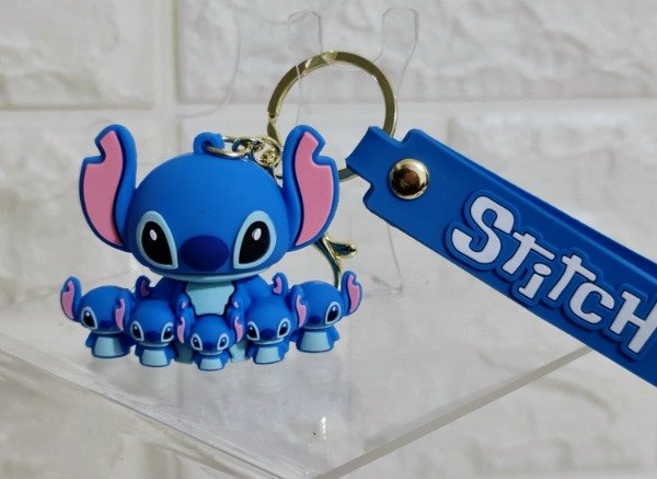 Producto - Llavero Stitch con hijitos Goma 3D