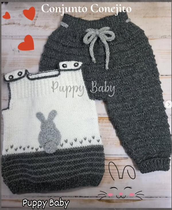 Producto - Conjunto Conejito - Talle 0-3 y 3-6 meses
