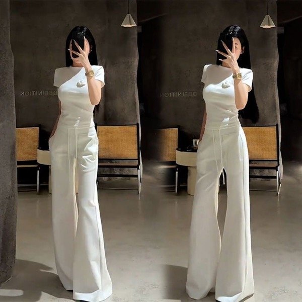 Producto - Conjunto pantalón + blusa blanca