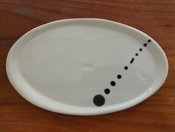 Producto - Bandeja ovalada natural y negro
