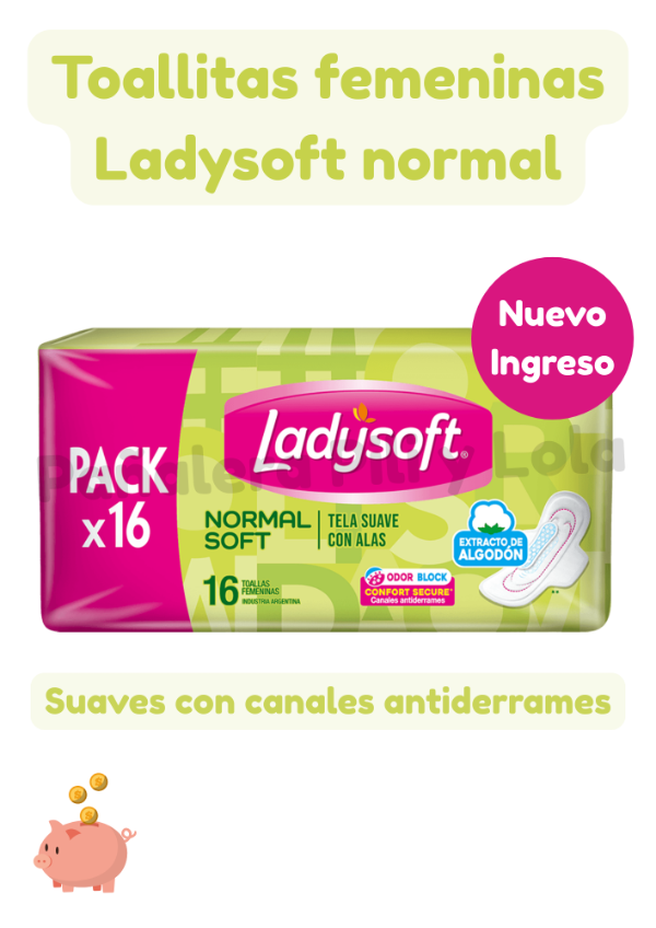 Producto - Toallitas femeninas Ladysoft normal x 16