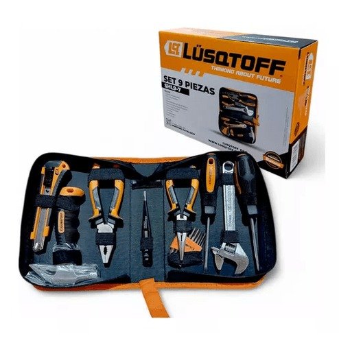 Producto - SET DE HERRAMIENTAS 9 PIEZAS CON ESTUCHE LUSQTOFF SHL9-7