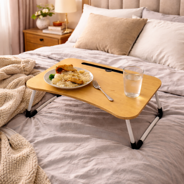 Producto - Mesa Plegable Portátil para Notebook, Desayuno, Cama y Sofá