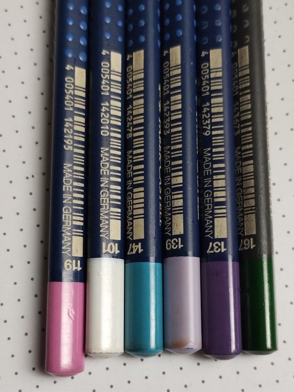 Producto - 6 lápices Faber Castell art grip. Medianamente usados