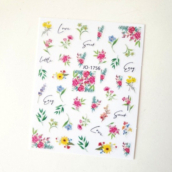 Producto - Plancha de stickers mini - Watercolor Flowers