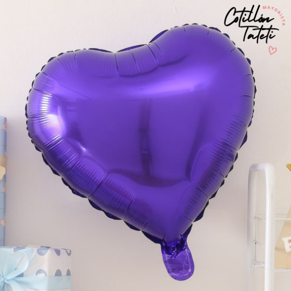 Producto - GLOBO CORAZÓN VIOLETA - 45 CM