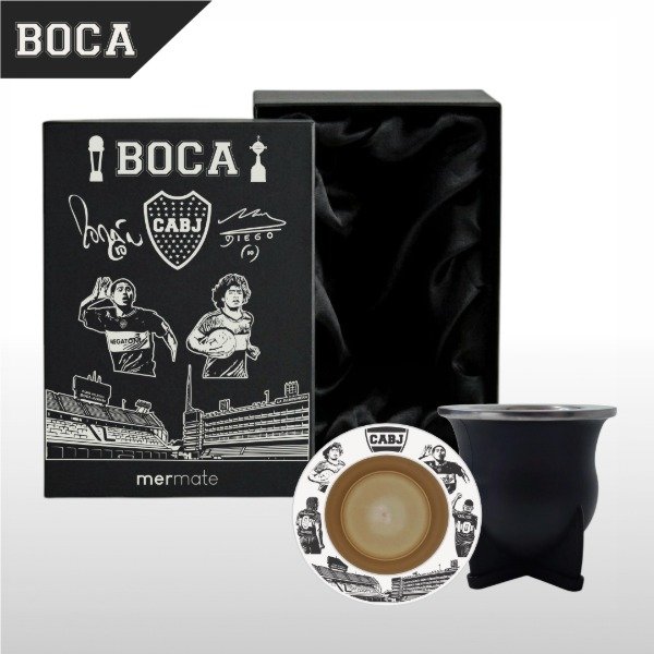 Producto - BOX MATE CON BOMBILLA Y CAJA DE PRESENTACIÓN EXCLUSIVO BOCA 4 ÍDOLOS - 0