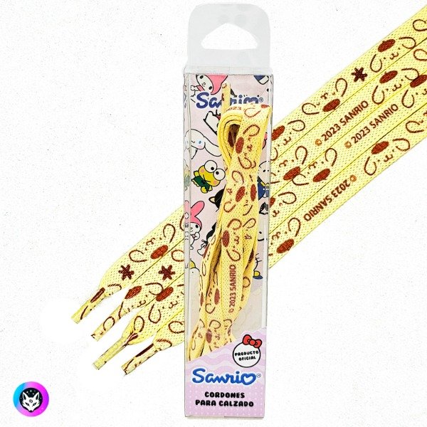 Producto - Cordón de zapatillas "POMPOMPURIN" Sanrio - Licencia oficial