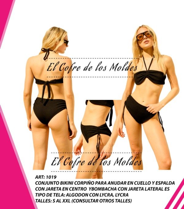 Producto - CONJUNTO BIKINI Lazos y jareta -Pack de Talles S al XXL-