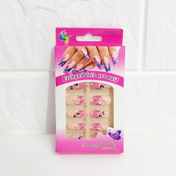 Producto - Uñas postizas diseño francesita libelula