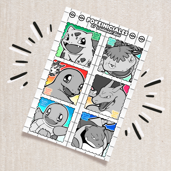 Producto - Planchita Stickers Pokemón