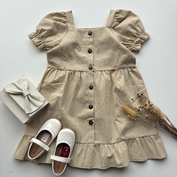 Producto - Vestido EUNICE color beige línea niñas 4 al 12 - 0