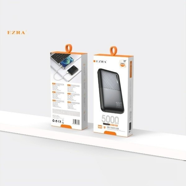 Producto - Cargador Portátil Pantalla Led de 5000mAh Salida 2USB-2TPC PB95-1 EZ-S49.