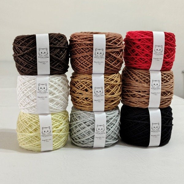 Producto - Combo Hilo de algodón 8/6 - 9 ovillos de 50 grs