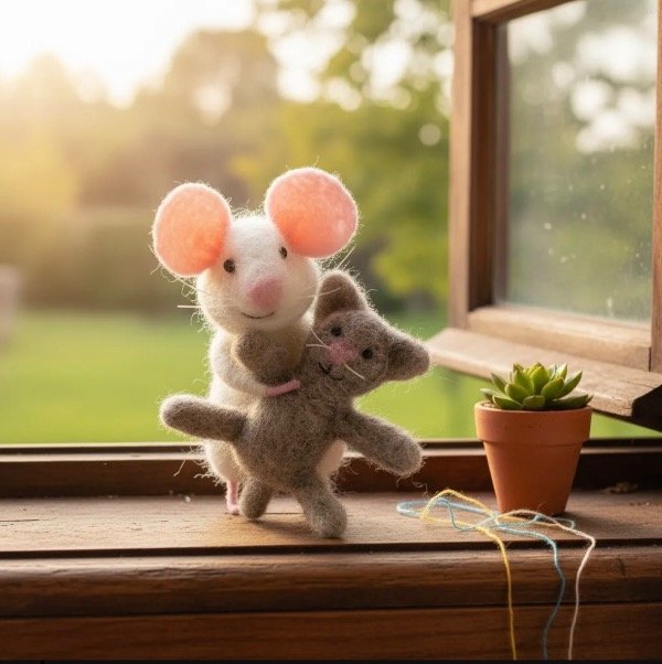Producto - Ratón con peluche de Gato