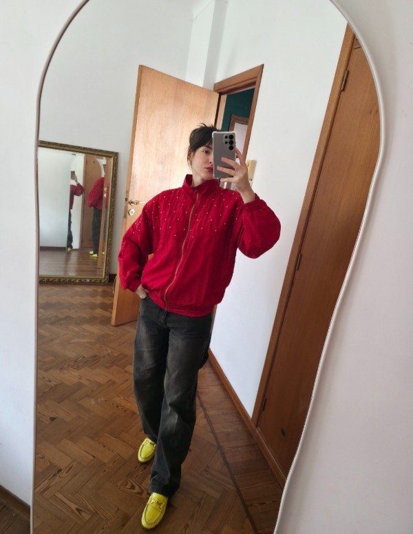 Campera de seda roja — imagen 11