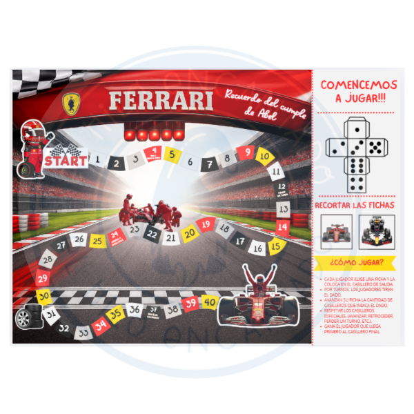Producto - PDF:" juego de recorrido de  Ferrari"
