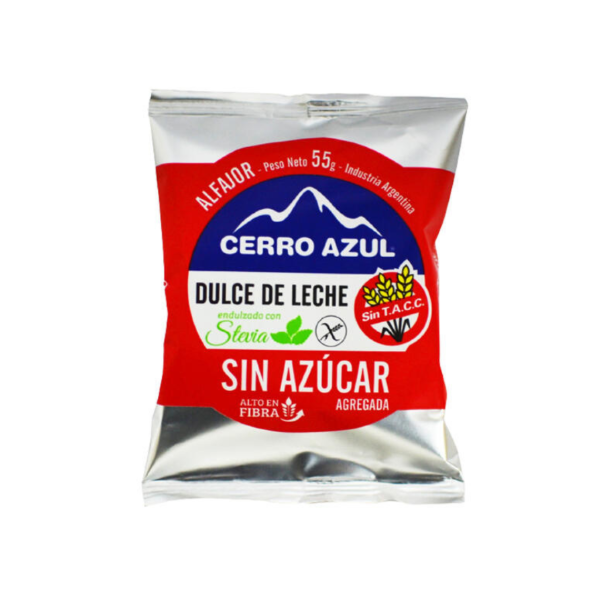 Producto - Alfajor Cerro Azul sin azucar dulce de leche