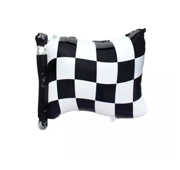 Producto - Globo de carrera x60cm "Bandera Cuadriculada"