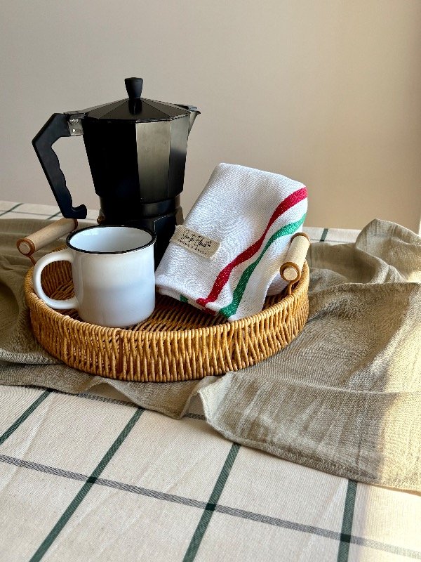 Producto - Mantel Antimanchas cuadros verde y negro