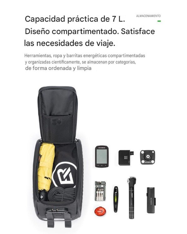 Producto - Bolso Alforja Rígida Rockbros 7L TL012 con candado, luz y freno - 3
