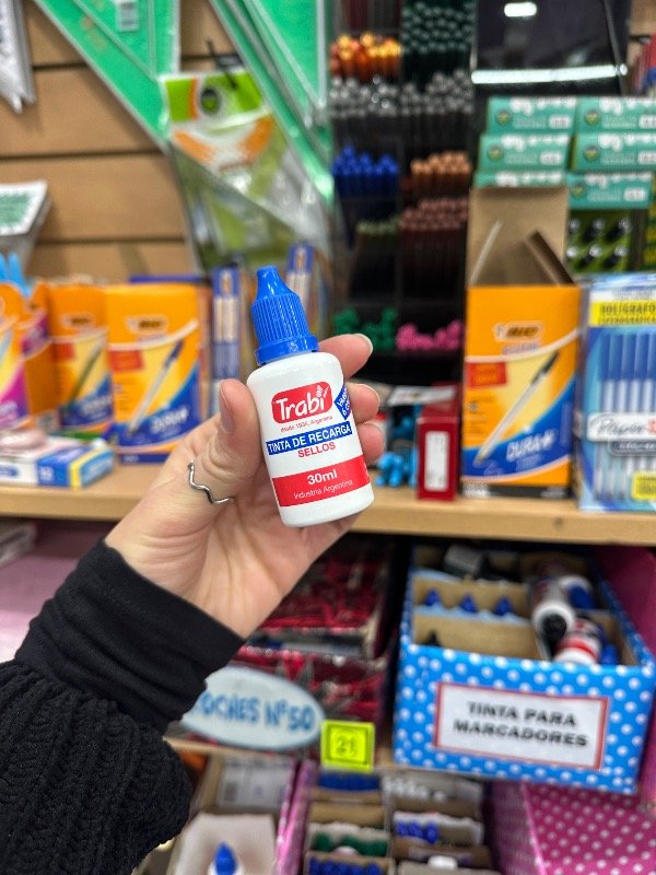 Producto - Tinta Sello de Recarga Azul Trabi