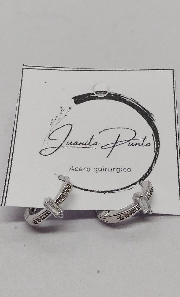 Producto - Aros argollas con dije de cruz