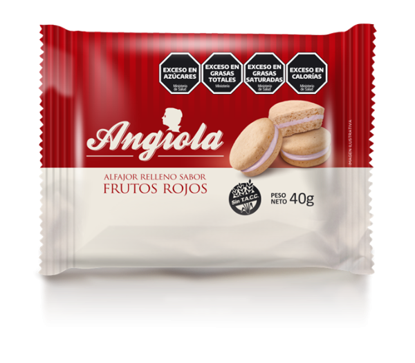 Producto - Alfajor Relleno Frutos Rojos Angiola