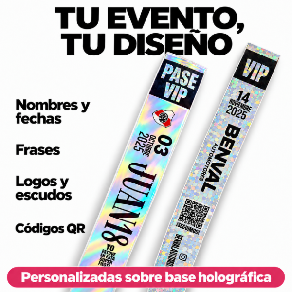 Producto - Pulseras Holográficas Personalizadas para Fiestas y Eventos - 1