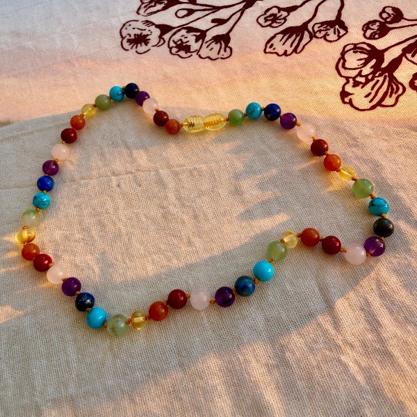 Producto - collar ambar Siete Chakras 45cm - 3